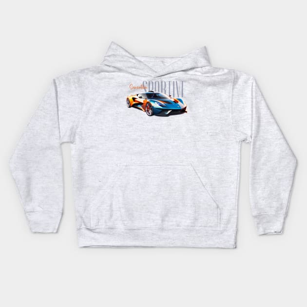 Voiture sportive luxe 01A Kids Hoodie by Vamamoi Créations